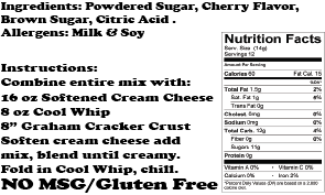 Cherry "No Bake" Cheesecake