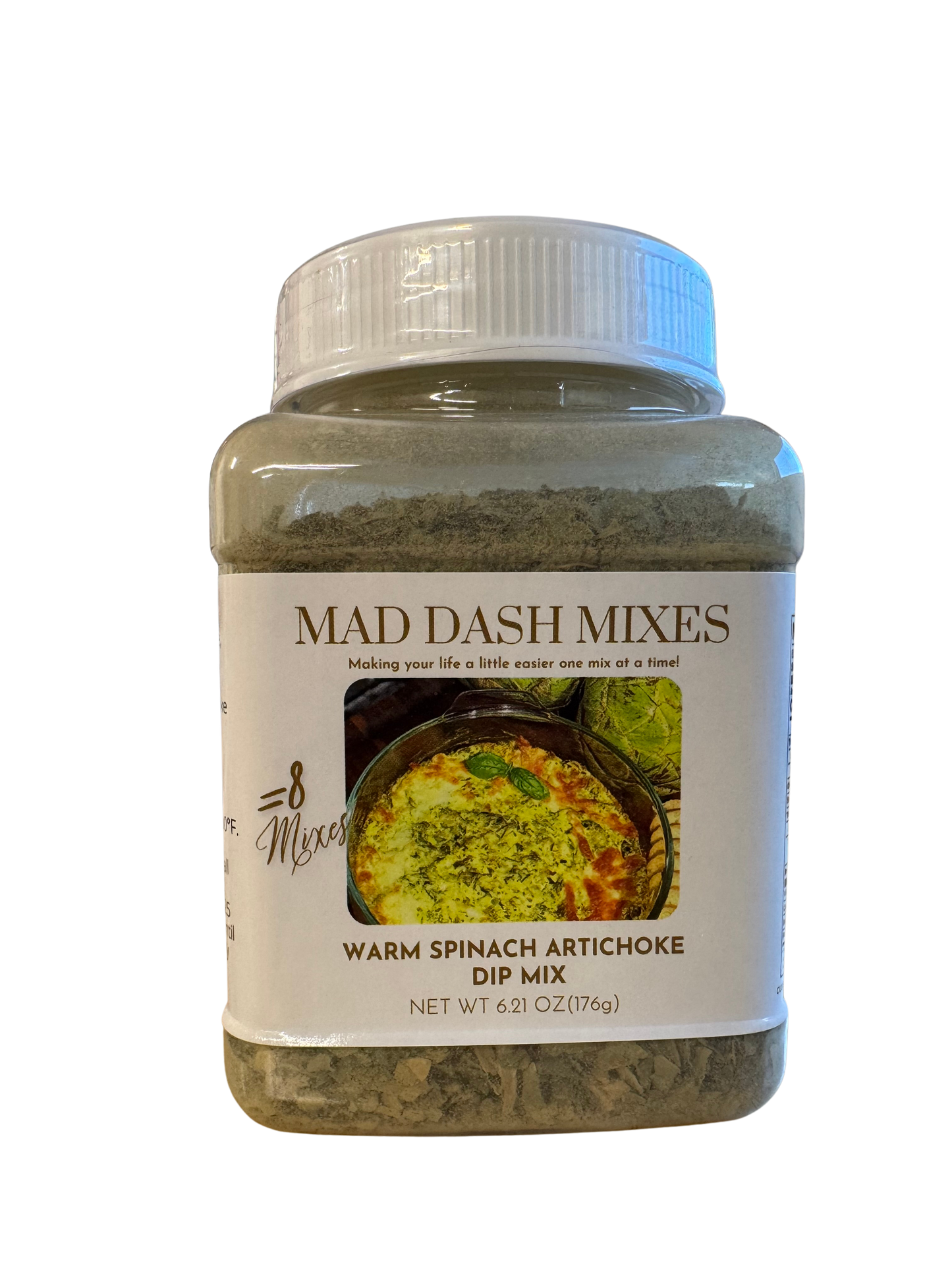 Warm Spinach Artichoke Dip Mix - Bulk Jar | Makes 8 Batches | Restaurant-Style Appetizer Mix