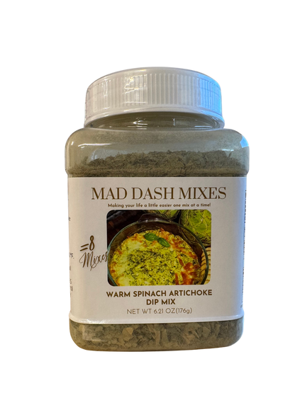 Warm Spinach Artichoke Dip Mix - Bulk Jar | Makes 8 Batches | Restaurant-Style Appetizer Mix