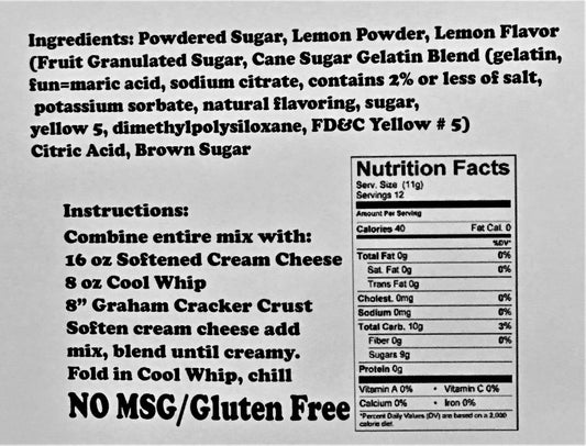 Lemon "No Bake" Cheesecake